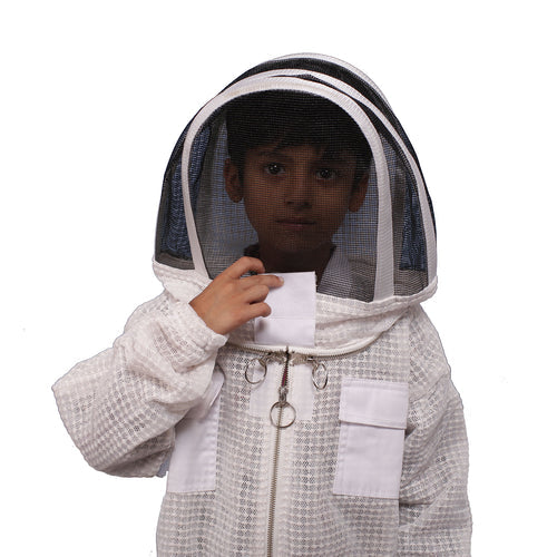 Child in a apiary or beekeeping suit